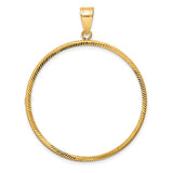 38 mm 10k Yellow Gold coin bezel pendant for US $1 Dollar - Eisenhower