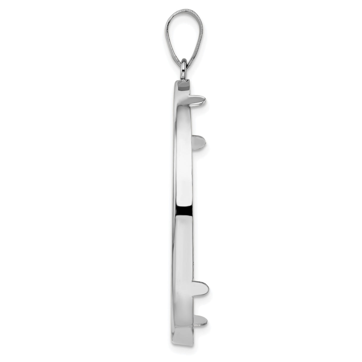 38 mm 14k White Gold coin bezel pendant for US $1 Dollar - Eisenhower — alternate view