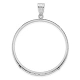 38 mm 14k White Gold coin bezel pendant for US $1 Dollar - Eisenhower — additional image
