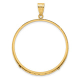 38 mm 14k Yellow Gold coin bezel pendant for US $1 Dollar - Eisenhower — additional image