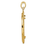 38 mm 14k Yellow Gold coin bezel pendant for US $1 Dollar - Eisenhower — alternate view