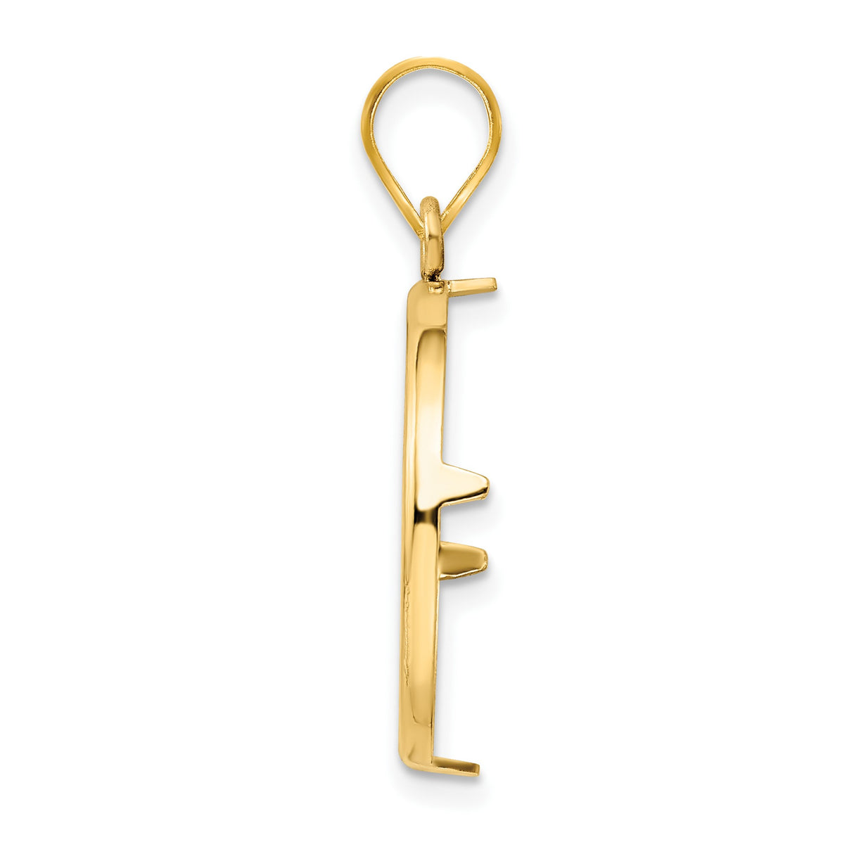 19 mm 14k Yellow Gold coin bezel pendant for US 1¢ Cent - Flying Eagle — alternate view
