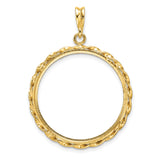 25 mm 14k Yellow Gold coin bezel pendant for US $5 Capped Bust Half Eagle — additional image
