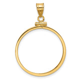 25 mm 14k Yellow Gold coin bezel pendant for US $5 Capped Bust Half Eagle
