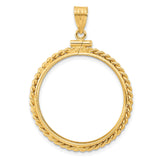 25 mm 14k Yellow Gold coin bezel pendant for US $5 Capped Bust Half Eagle — additional image