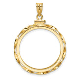 25 mm 14k Yellow Gold coin bezel pendant for US $5 Capped Bust Half Eagle — additional image
