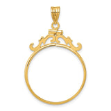 25 mm 14k Yellow Gold coin bezel pendant for US $5 Capped Bust Half Eagle — additional image
