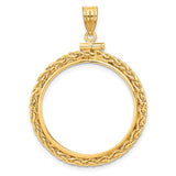 25 mm 14k Yellow Gold coin bezel pendant for US $5 Capped Bust Half Eagle — additional image