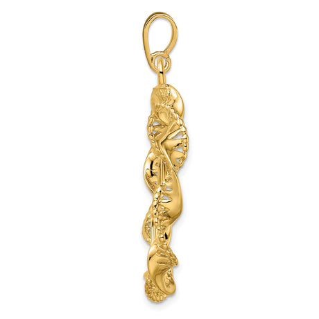 23 mm 14k Yellow Gold coin bezel pendant for US $5 Classic Head Half Eagle — alternate view