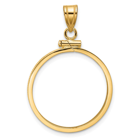 23 mm 10k Yellow Gold coin bezel pendant for US $5 Classic Head Half Eagle