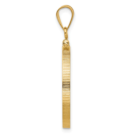 23 mm 14k Yellow Gold coin bezel pendant for US $5 Classic Head Half Eagle — alternate view