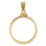 23 mm 14k Yellow Gold coin bezel pendant for US $5 Classic Head Half Eagle — additional image