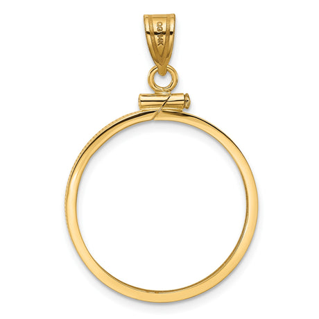 23 mm 14k Yellow Gold coin bezel pendant for US $5 Classic Head Half Eagle — additional image