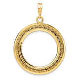 23 mm 14k Yellow Gold coin bezel pendant for US $5 Classic Head Half Eagle — additional image