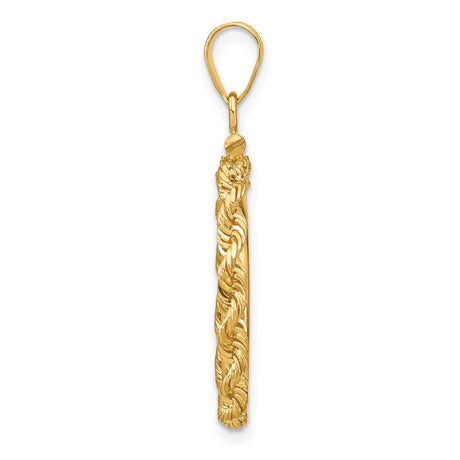 18 mm 14k Yellow Gold coin bezel pendant for US $2.50 Classic Head Quarter Eagle — alternate view