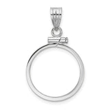 18 mm 14k White Gold coin bezel pendant for US $2.50 Classic Head Quarter Eagle — additional image