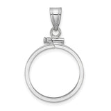18 mm 14k White Gold coin bezel pendant for US $2.50 Classic Head Quarter Eagle