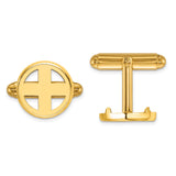 13 mm 14k Yellow Gold coin bezel cuff links for US $1 Indian Princess Type 1