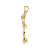 13 mm 14k Yellow Gold coin bezel pendant for US $1 Indian Princess Type 1 — alternate view