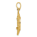 13 mm 14k Yellow Gold coin bezel pendant for US $1 Indian Princess Type 1 — alternate view