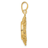 13 mm 14k Yellow Gold coin bezel pendant for US $1 Indian Princess Type 1 — alternate view