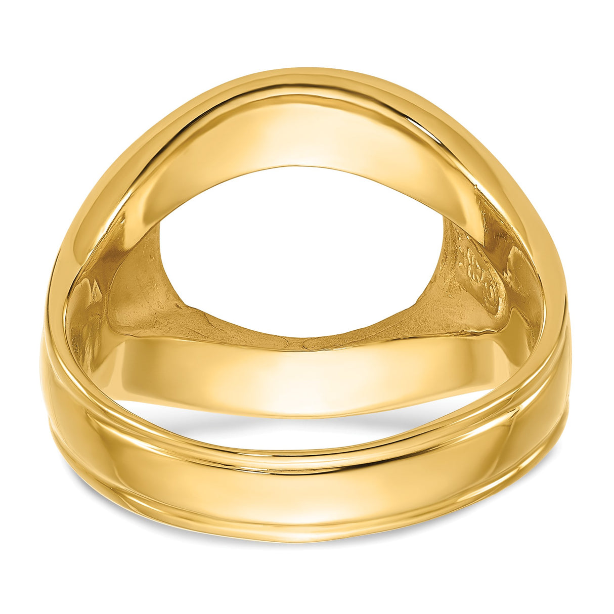 13 mm 14k Yellow Gold coin bezel ring for US $1 Indian Princess Type 1 — additional image