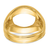13 mm 14k Yellow Gold coin bezel ring for US $1 Indian Princess Type 1 — additional image