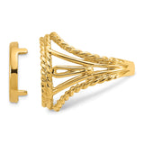 13 mm 14k Yellow Gold coin bezel ring for US $1 Indian Princess Type 1 — additional image