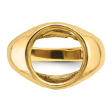 13 mm 14k Yellow Gold coin bezel ring for US $1 Indian Princess Type 1 — additional image