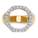 13 mm 14k Multi-Tone Gold coin bezel ring for US $1 Indian Princess Type 1 — additional image