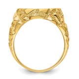 13 mm 14k Yellow Gold coin bezel ring for US $1 Indian Princess Type 1 — alternate view