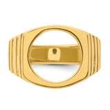 13 mm 14k Yellow Gold coin bezel ring for US $1 Indian Princess Type 1 — additional image