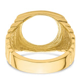 13 mm 14k Yellow Gold coin bezel ring for US $1 Indian Princess Type 1 — additional image
