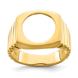 13 mm 14k Yellow Gold coin bezel ring for US $1 Indian Princess Type 1 — additional image