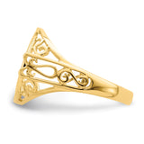 13 mm 14k Yellow Gold coin bezel ring for US $1 Indian Princess Type 1 — additional image