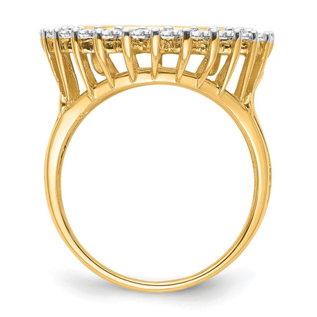 13 mm 14k Yellow Gold coin bezel ring for US $1 Indian Princess Type 1 — alternate view