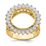 13 mm 14k Yellow Gold coin bezel ring for US $1 Indian Princess Type 1 — additional image