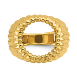 13 mm 14k Yellow Gold coin bezel ring for US $1 Indian Princess Type 1 — additional image