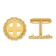 15 mm 14k Yellow Gold coin bezel cuff links for US $1 Indian Princess Type 2