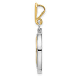 15 mm 14k Multi-Tone Gold coin bezel pendant for US $1 Indian Princess Type 2 — alternate view