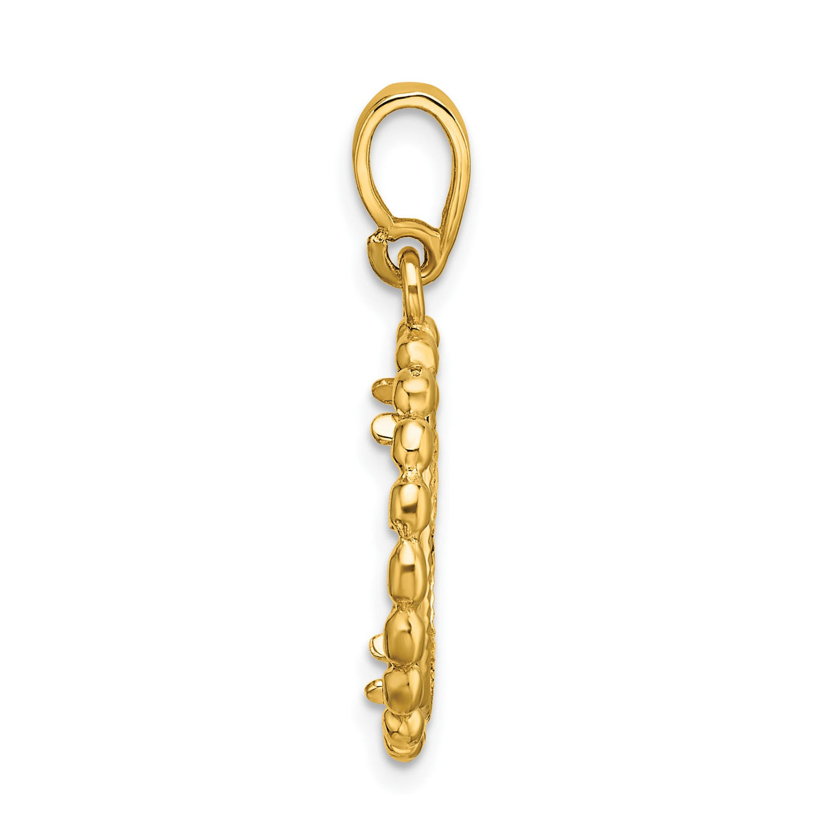 15 mm 14k Yellow Gold coin bezel pendant for US $1 Indian Princess Type 2 — alternate view