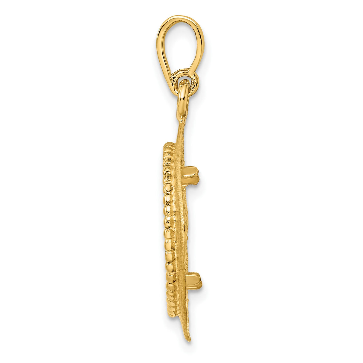 15 mm 14k Yellow Gold coin bezel pendant for US $1 Indian Princess Type 2 — alternate view