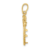15 mm 14k Yellow Gold coin bezel pendant for US $1 Indian Princess Type 2 — alternate view