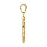 15 mm 14k Yellow Gold coin bezel pendant for US $1 Indian Princess Type 2 — alternate view