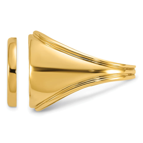 15 mm 14k Yellow Gold coin bezel ring for US $1 Indian Princess Type 2 — additional image