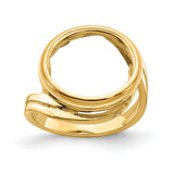 15 mm 14k Yellow Gold coin bezel ring for US $1 Indian Princess Type 2 — additional image