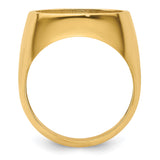 15 mm 14k Yellow Gold coin bezel ring for US $1 Indian Princess Type 2 — alternate view