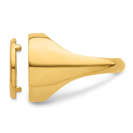 15 mm 14k Yellow Gold coin bezel ring for US $1 Indian Princess Type 2 — additional image