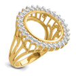 15 mm 14k Yellow Gold coin bezel ring for US $1 Indian Princess Type 2