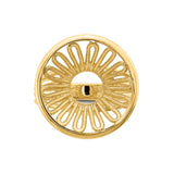 15 mm 14k Yellow Gold coin bezel ring for US $1 Indian Princess Type 2 — additional image